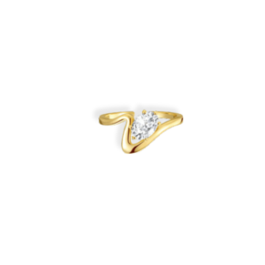 Curve solitaire pinky ring