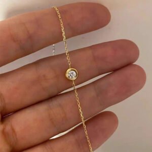 Bezel solitaire bracelet