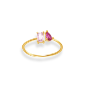 Pink block ring