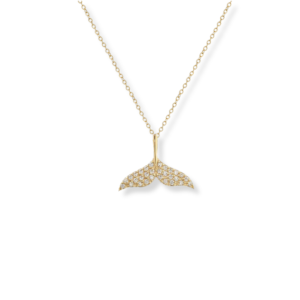 Pave mermaid necklace