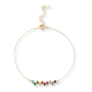 Rainbow water drop bracelet