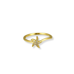 Starfish pave ring