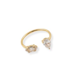Water drop band ring
