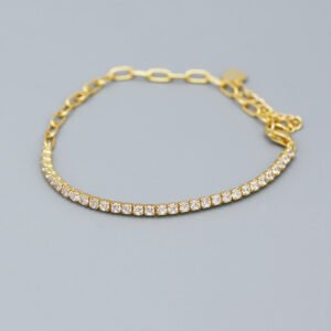 Half tennis/paper clip bracelet