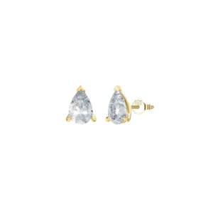 Pear shape Moissanite stud earrings